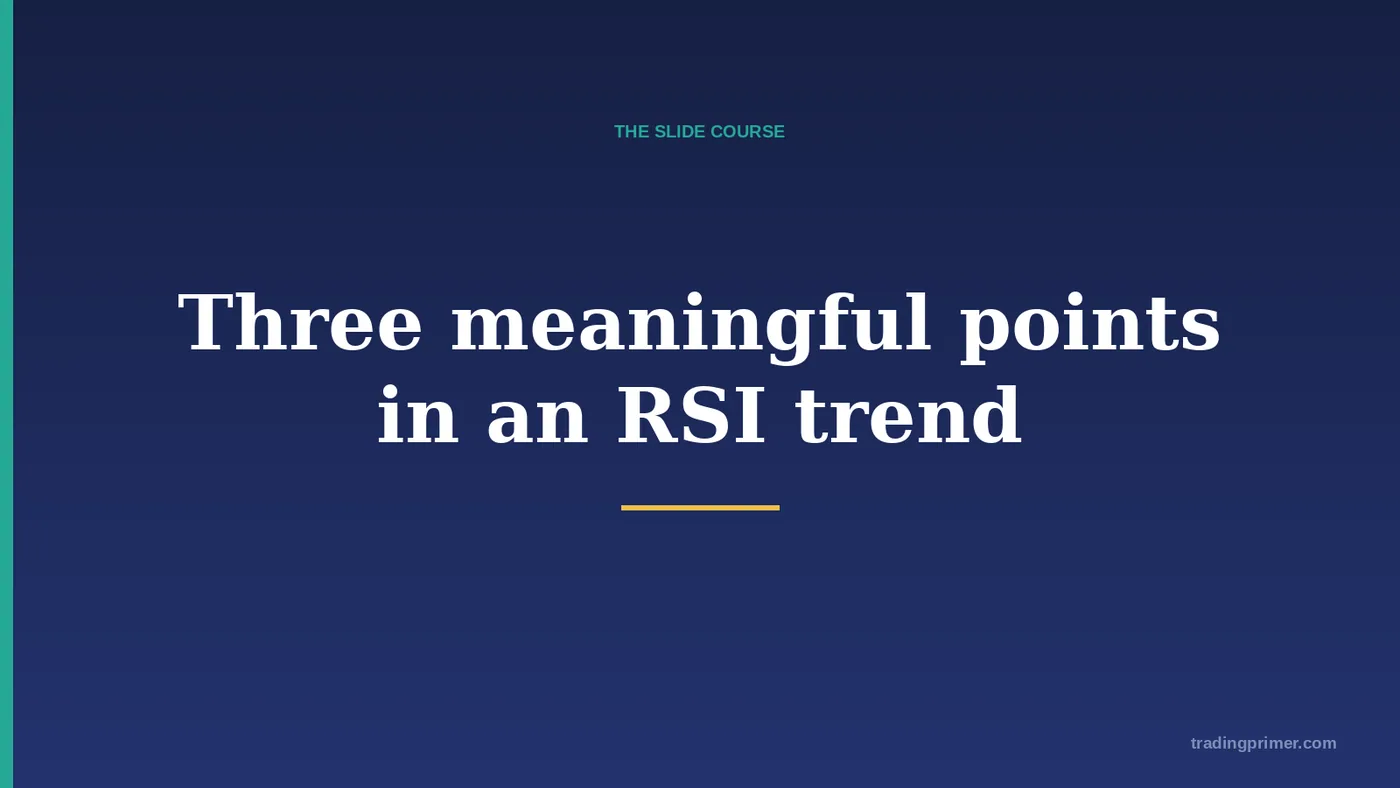 Three meaningful points in an RSI trend