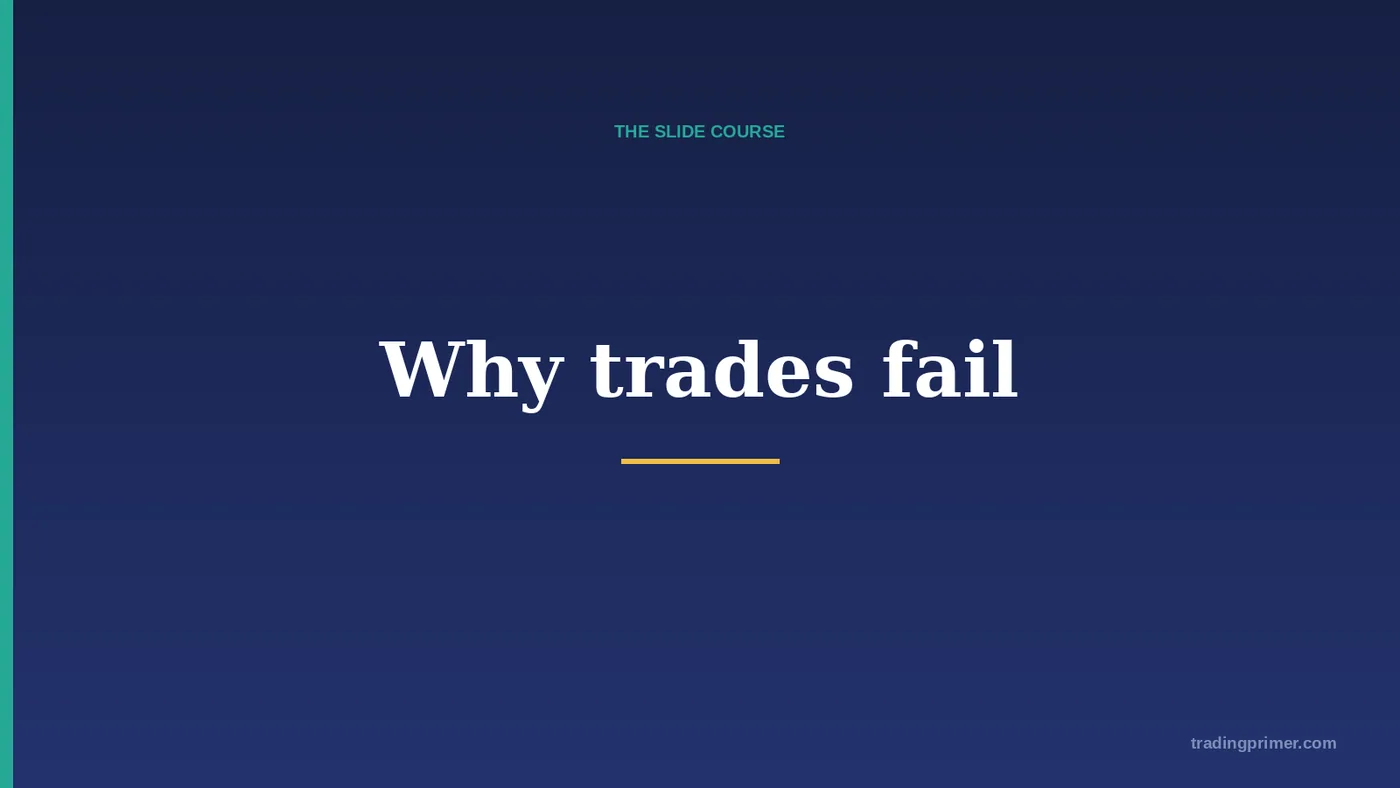 Why trades fail