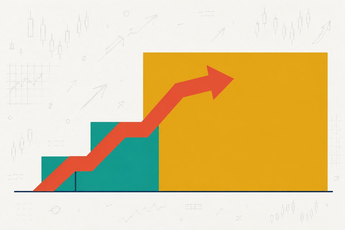 Explainer graphic of a market order arrow climbing over two small order book levels into a much larger third level