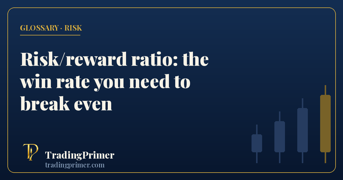 Risk/reward ratio: the distance to your stop against the distance to your target